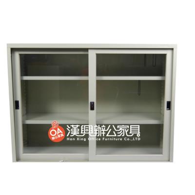 【簡素材OA辦公家具】新品四尺玻璃門鐵櫃  台灣嚴謹製作