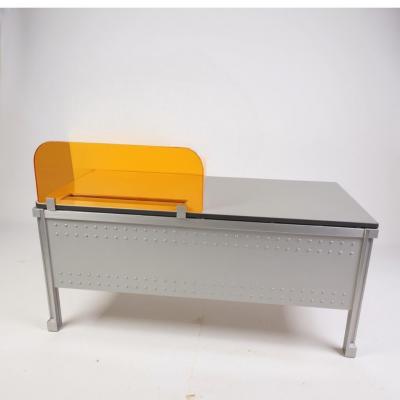 【簡素材二手OA】二手設計鋁框腳辦公桌+桌上屏風  160*80