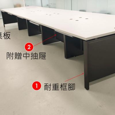 【 簡素材二手OA  】多功能工作站+會議桌使用8人-10人-12人